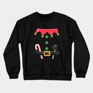 Funny Christmas elf costume Elf Santa Merry Christmas Crewneck Sweatshirt